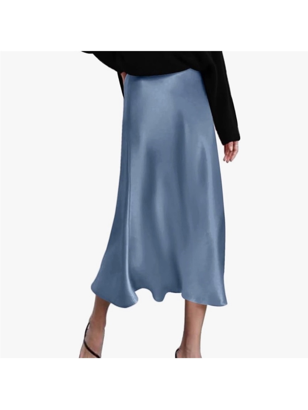 NWT 1. State Satin Midi Skirt